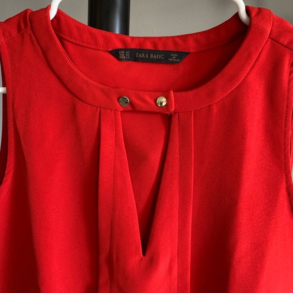 Zara red sleeveless top - Picture 4 of 5